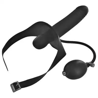 Master Series - Inflatable Dildo-Gag. Nietypowy zestaw dildo i knebel w jednym. Nietypowe akcesoria BDSM.