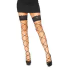 Leg Avenue - 84983 cieniutkie kabaretki z bardzo dużymi oczkami i z błyszczącymi diamencikami. One size. 