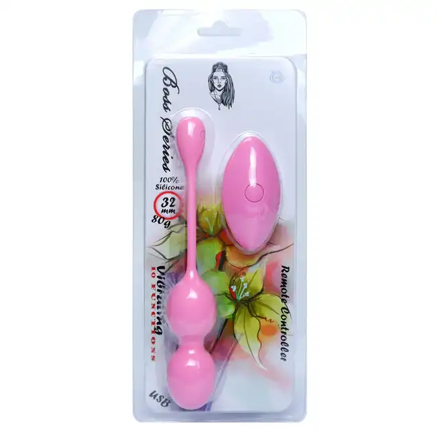 Bseries -  Vibrating Kegel Balls. 32mm 80g, 10 funkcji wibracji, zdalna kontrola. 