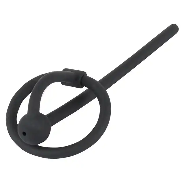 Penisplug - Piss Play Glan Ring. Silikonowy dilator wydrążony w środku, doskonała wygoda noszenia 
