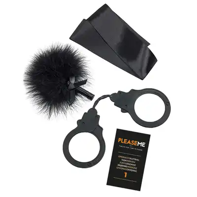 XXXME - PleaseME Time to Play, Time to Tease. Erotyczna gra dla par, pomagająca zrealizować i uwolnić fantazje! Polecenia w 10 językach, kajdanki, piórko i jedwabna taśma. 