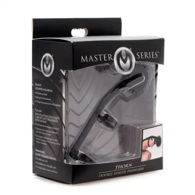 Master Series - Thorn Double Finger Pinwheel. Koło zębate na palec. Akcesoria do zabaw BDSM!