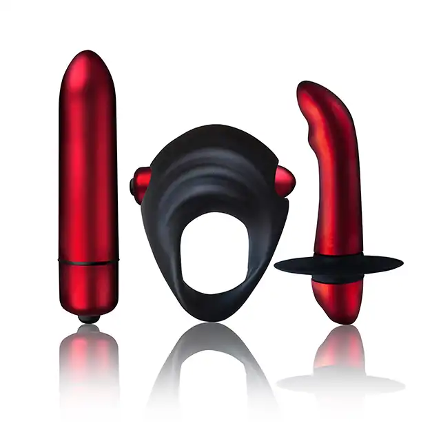 Rocks-Off - Truly Yours Red Temptations Kit. Niezwykły zestaw dla par, dwa wibratory i niesamowity wibrujący plug!