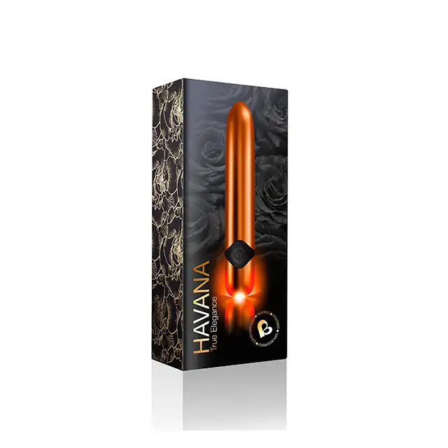 Rocks-Off - Havana 10 Speed Orange Gold. Super silny wibrator z funkcją led i 10 trybami wibracji!