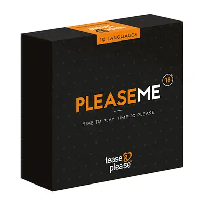 XXXME - PleaseME Time to Play, Time to Tease. Erotyczna gra dla par, pomagająca zrealizować i uwolnić fantazje! Polecenia w 10 językach, kajdanki, piórko i jedwabna taśma. 
