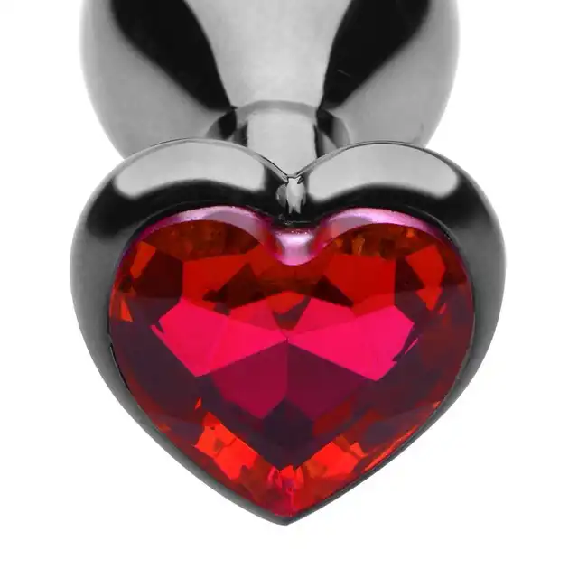 Toyz4Lovers - Butt Plug Heart Small 6 cm. Wtyczka analna w kształcie serca z czerwonym kryształkiem.