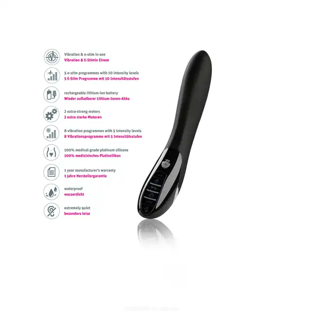 Stymulator-ELECTRIC ERIC ESTIM VIBRATOR BLACK