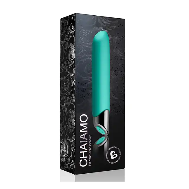 Rocks-Off - Chaiamo Vibrator Teal. Potężna siła wibracji, 16 cm dopracowany do perfekcji - ultra gładki silikon medyczny.