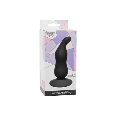 Plug-Anal Plug Waved Anal Plug Black