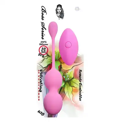 Bseries -  Vibrating Kegel Balls. 32mm 80g, 10 funkcji wibracji, zdalna kontrola. 