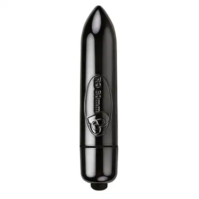 Rocks-Off - 80 mm 7  Speed Vibrator Black. Czarny mini wibrator o 7 prędkościach silnych wibracji.