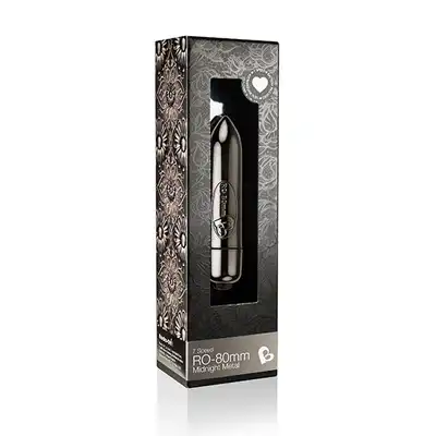 Rocks-Off - 80 mm 7  Speed Vibrator Black. Czarny mini wibrator o 7 prędkościach silnych wibracji.