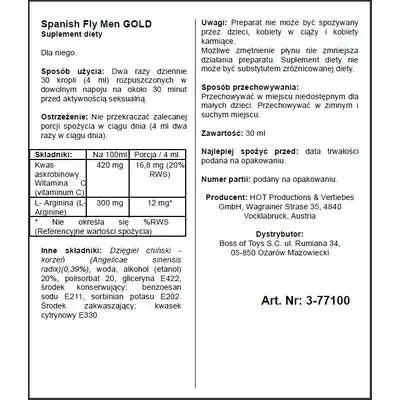 Supl.diety-Spain Fly Men- GOLD strong- 30ml