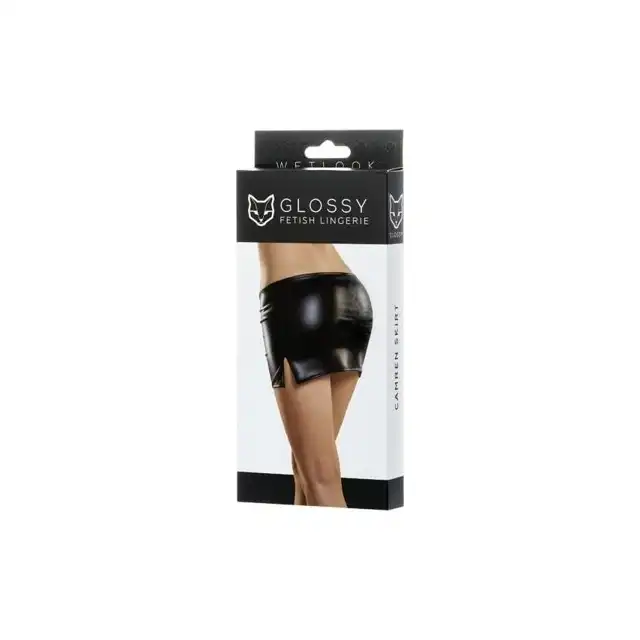 Glossy - Shiny Wetlook skirt. Skóropodobna spódniczka rozmiar S. 