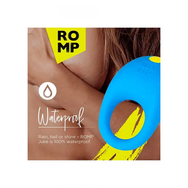 ROMP - Juke. Elastyczny, dopasowujący się do ciała ring erekcyjny. 4 tryby silnych wibracji, wodoodporność, aksamitny silikon. 