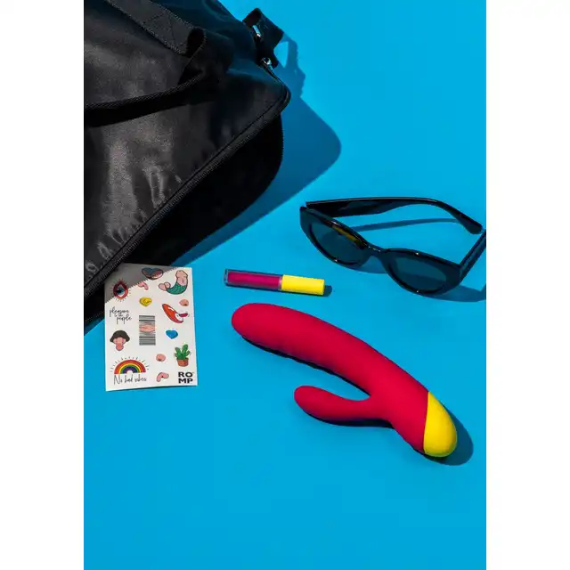 ROMP - Jazz. Wibrator z króliczkiem, klasyczny wzór - innowacyjny model. 4 tryby silnych wibracji, 6 prędkości,wodoodporność, aksamitny silikon. 