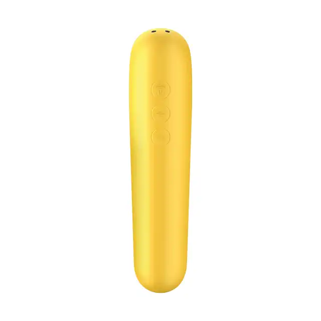 Satisfyer - Dual Love Air Pulse Yellow. Nowoczesny wibrator z funkcją Air Pulse. Sterowanie aplikacją z Satisfyer App!