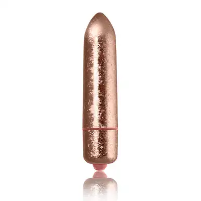 Rocks Off - Frosted Fleurs Crystal Rose Gold. Różowo-złoty, błyszczący wibrator. Ekskluzywny produkty, limitowana ilość!