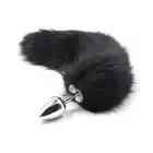 Toyz 4 Lovers - Long fox tail anal plug M. 7 cm długości, 3 cm szerokości. Czarna kita!