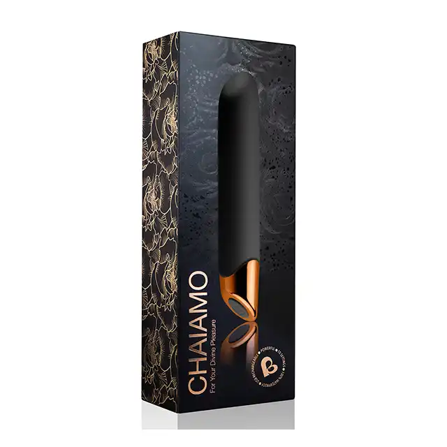 Rocks-Off - Chaiamo Vibrator Black. Potężna siła wibracji, 16 cm dopracowany do perfekcji - ultra gładki silikon medyczny.