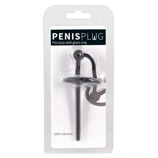 Penisplug - Piss Play Glan Ring. Silikonowy dilator wydrążony w środku, doskonała wygoda noszenia 