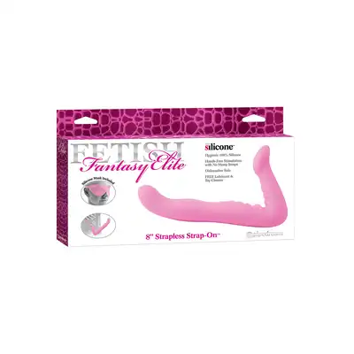 Proteza-STRAPLESS STRAP-ON 8 INCH PINK