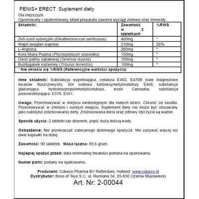 Supl.diety-Penis + Erect EAST EFS