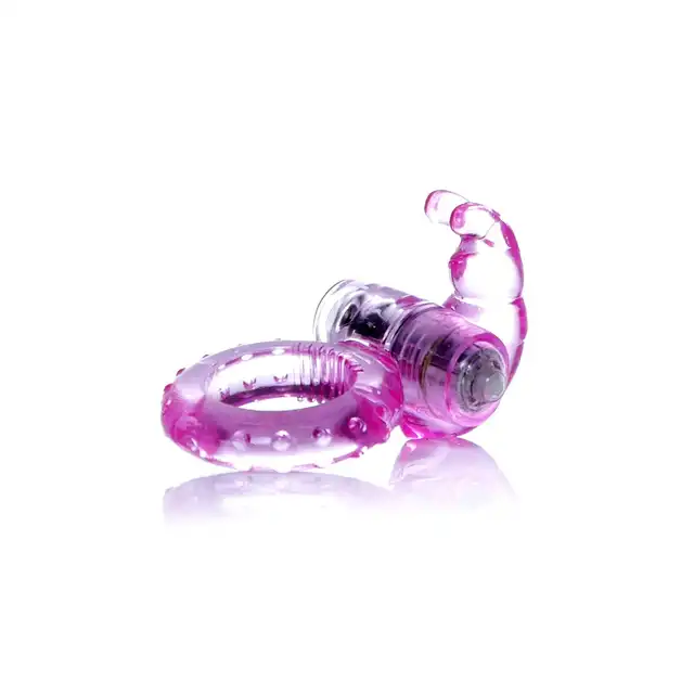 Bseries -  Vibro Cockring Pink. Wibrujący żelowy pierścień erekcyjny. Bestseller! 