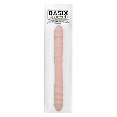 Dildo-BASIX 16"""" DOUBLE DONG FLESH