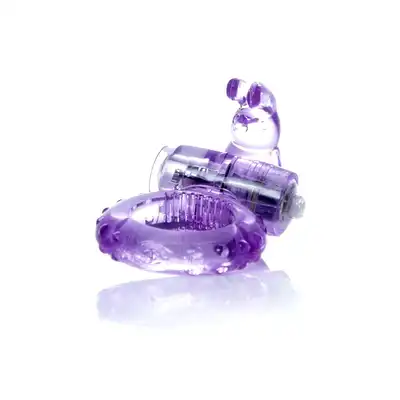 Bseries -  Vibro Cockring Purple. Wibrujący żelowy pierścień erekcyjny. Bestseller! 