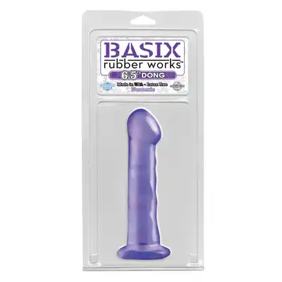 Dildo-BASIX 6.5"""" DONG PURPLE
