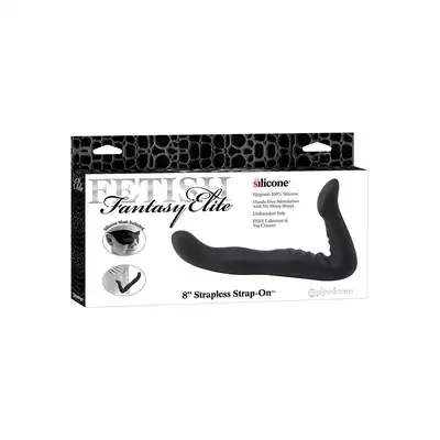 Proteza-STRAPLESS STRAP-ON 8 INCH BLACK
