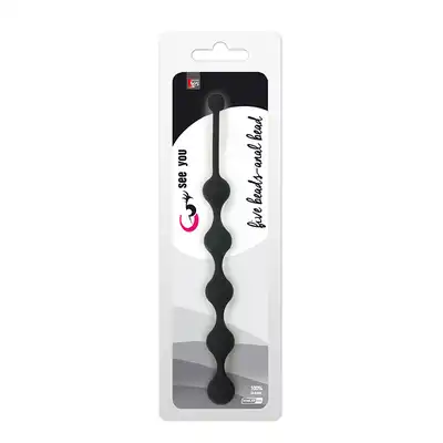 Dreamtoys - Kulki analne. See You Five Anal Beads Black.