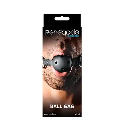 Ns Novelties - Knebel oddychający. Renegade Bondage Ball Gag. Czarny