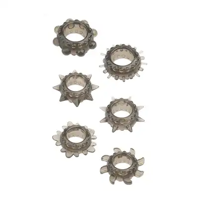 Pierścień-MENZSTUFF 6PC STRECHEABLE RING SET