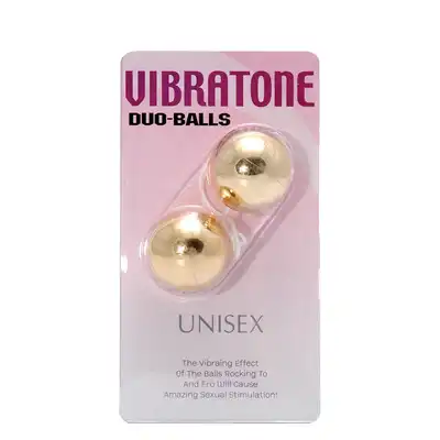 Kulki-VIBRATONE DUO BALLS GOLD BLISTERCARD