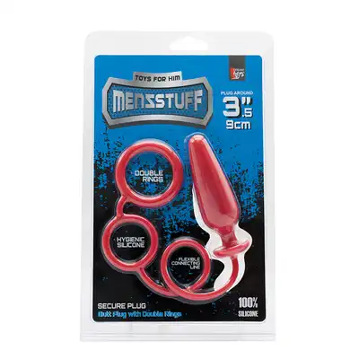 Menzstuff - Korek analny z pierścieniem na penisa i jądra. Wzmocnienie erekcji i dodatkowa stymulacja! Mega sale!
