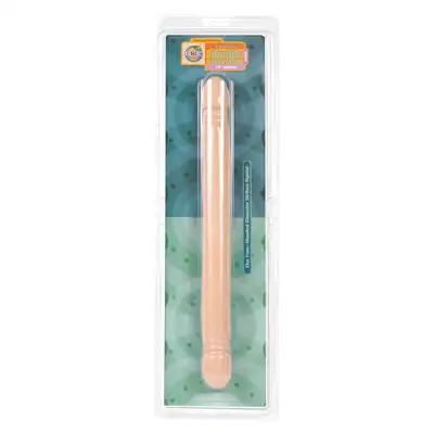 Dildo-SMOOTH DOUBLE HEADER FLESH 18 INCH