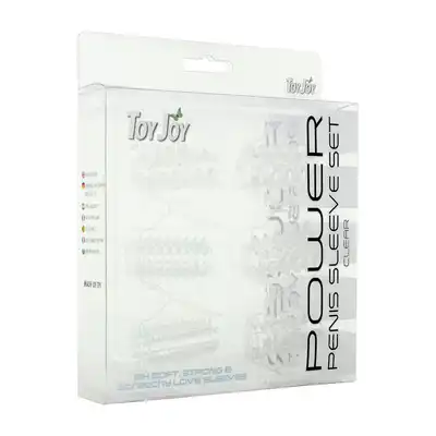 Stymulator-POWER PENIS SLEEVE SET CLEAR
