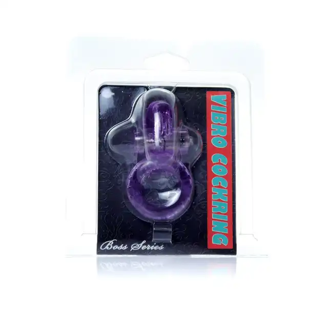 Bseries -  Vibro Cockring Purple. Wibrujący żelowy pierścień erekcyjny. Bestseller! 