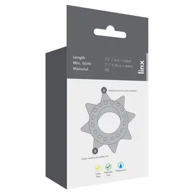 Pierścień-Linx Tickler Set Textured Ring Smoke