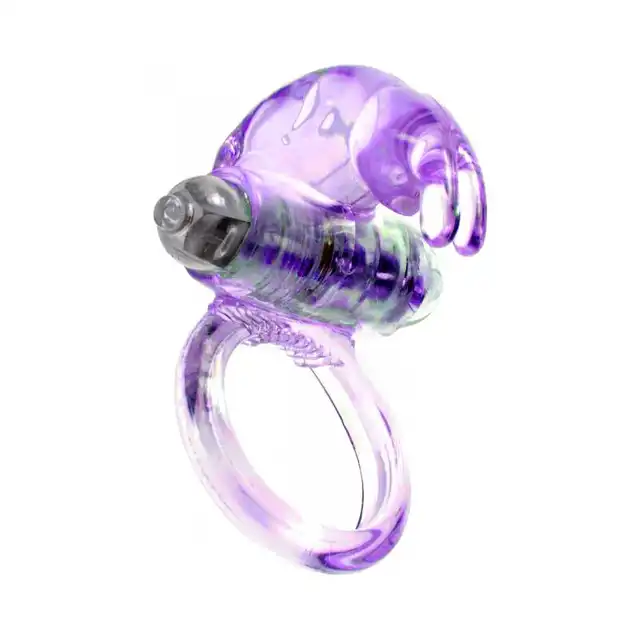 Bseries -  Vibro Cockring Purple. Wibrujący żelowy pierścień erekcyjny. Bestseller! 