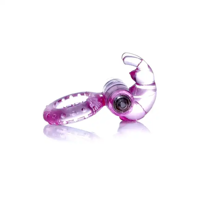 Bseries -  Vibro Cockring Pink. Wibrujący żelowy pierścień erekcyjny. Bestseller! 