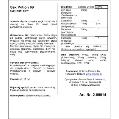 Supl.diety-Sex Potion 69