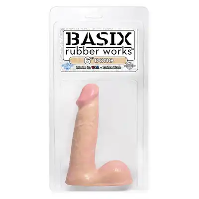 Dildo-BASIX 6"""" DONG FLESH