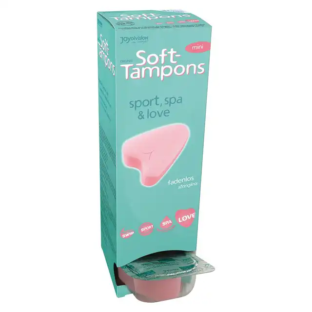 Soft Tampons Mini - Sport, Spa &amp; Love. Tampon umożliwiający uprawienia higienicznego seksu podczas menstruacji x1 sztuka