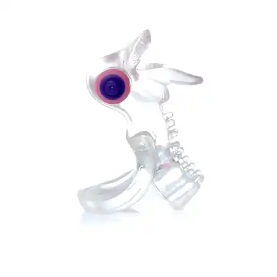 Bseries - Pierścień z mocno wibrującym języczkiem -Tongue Vibro Cockring Clear 