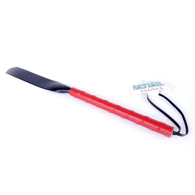 Fetish Boss Fantasy - Red Paddle. Czarno czerwona packa z ekoskóry. 