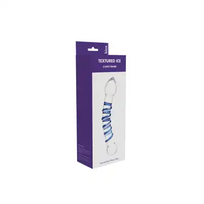 Dildo-Textured Ice GSpot Teaser Clear Blue Kinx