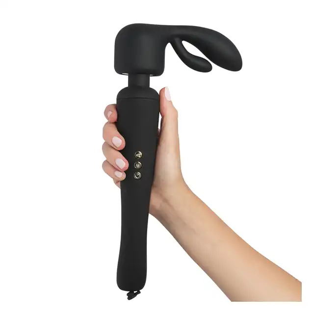 Pornhub - Spell Wand Set. Luksusowy model wibratora typu Wand. Megamocna Rożdzka z 3 niezwykłymi nakładkami(analna, króliczek, teksturowana). 20 programów. Stymuluje wszystko!